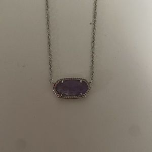 Sliver and purple Kendra Scott necklace